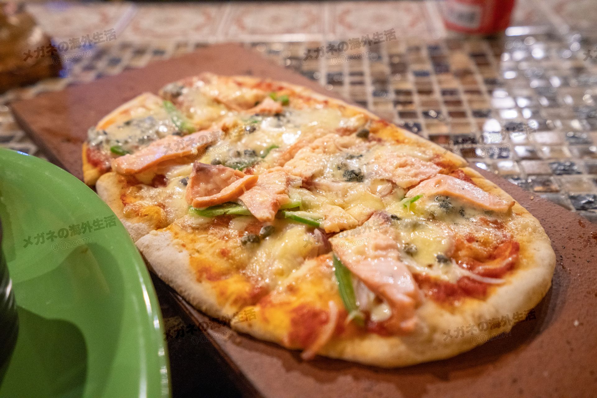 リバーグリルのピザ